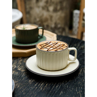 Ly gốm 250ml phong cách cổ điển,tách sứ phù hợp uống latte, trà, capuchino và các loại đồ uống nóng