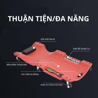 Xe chui gầm, kiểm tra, sửa chưa ô tô 6 bánh dễ dàng di chuyển