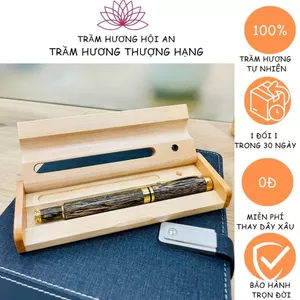 Bút làm bằng gỗ trầm hương sánh chìm, vật phẩm ý nghĩa vừa dùng vừa trưng bày,Trầm Hương Hội an.