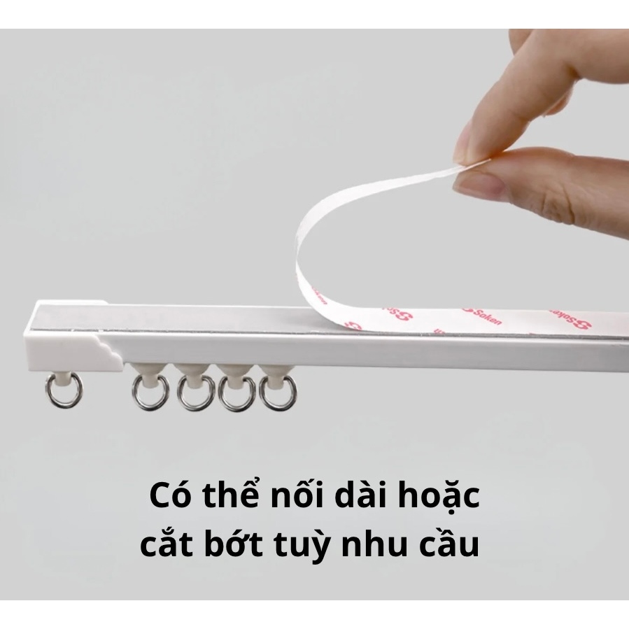 Thanh Treo Rèm Ray Trượt Dán Tường Không Cần Khoan Tường | Shopee Việt Nam