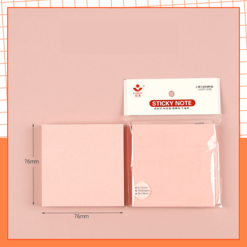 Set 100 Tờ Giấy Note Ghi Chú Đánh Dấu, Giấy Nhớ Hình Vuông MEKI - Đồ ...