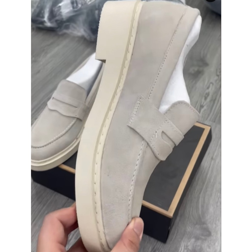 Giày Nam Giày Lười Giày Loafer Tan Nam Da Lộn, Giày Nam Công Sở, Giày Nam Đi Học Kiểu Dáng Đơn Giản Trẻ Trung Năng Động