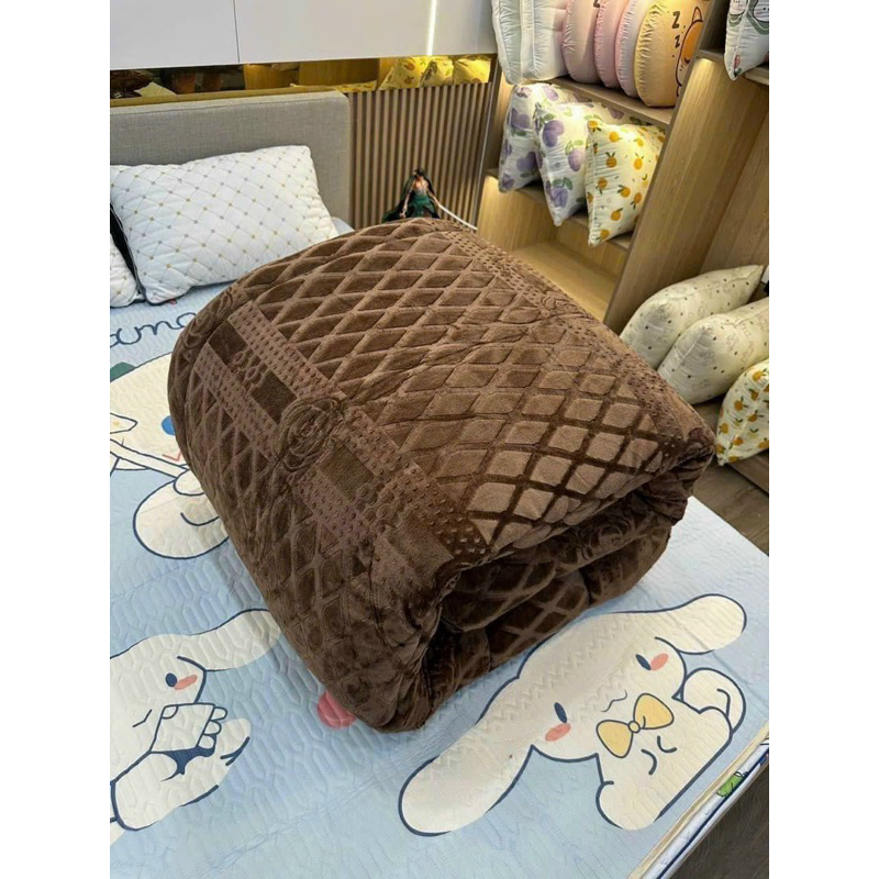 Ảnh Chăn Nỉ Lông Thỏ Boss Decor co co Siêu Ấm 2mx2m3 dày dặn mẫu mới nhất 3