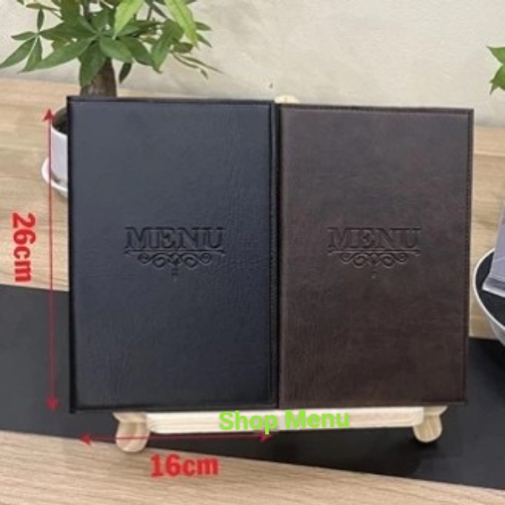 Sổ bìa da lõi lá, menu da cao cấp nhiều kích thước, sổ menu loại 1 ...