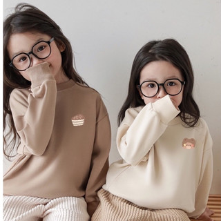 Áo nỉ bông cho bé trai bé gái Batala Kids, Áo Hoodie hình GẤU và BÁNH KEM Hàn Quốc cho bé 2023