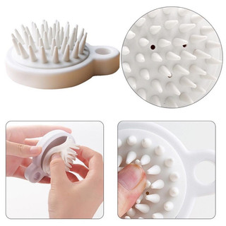 Lược gội đầu bằng silicon mát xa màu trắng/nhiều màu