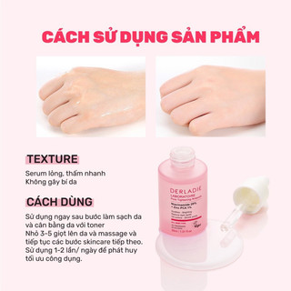 Tinh Chất Derladie Niacinamide 20% Laboratoire Ampoule Serum Giảm mụn, mờ thâm, se lỗ chân lông 30ml