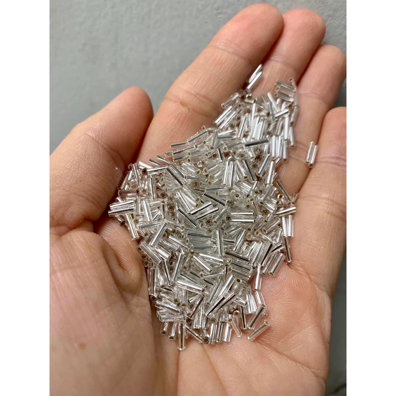 Cườm trúc 2x6mm trang trí áo dài làm thủ công