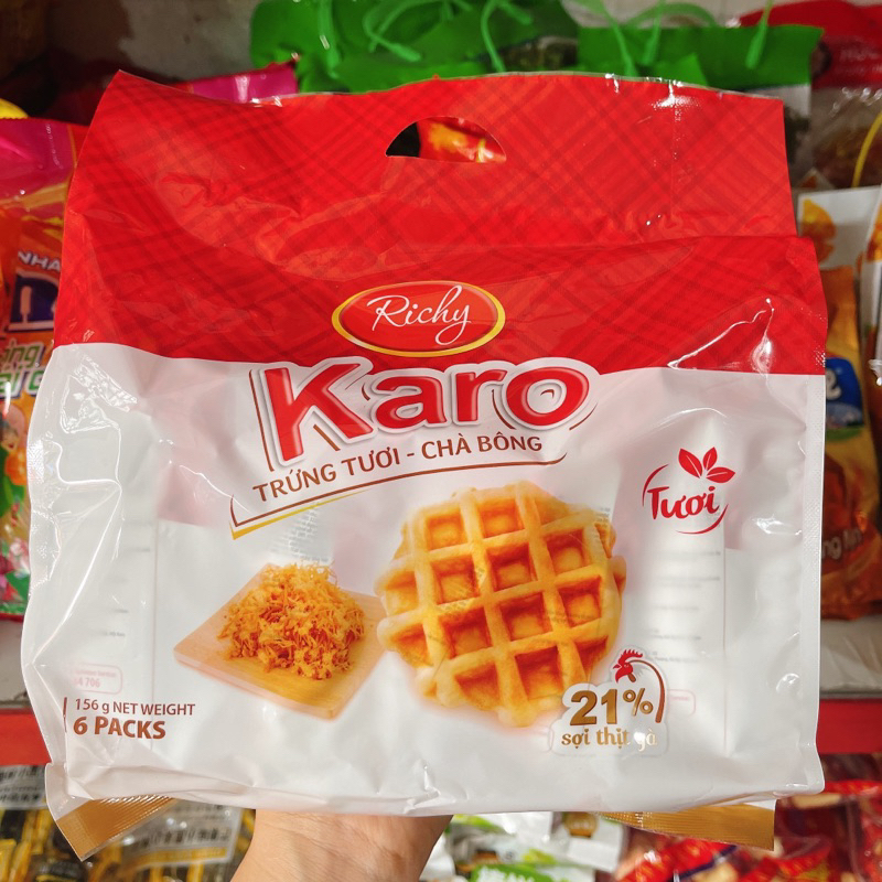 Bánh Karo Richy Ruốc Chà Bông Túi 156g X 6 Cái | Shopee Việt Nam