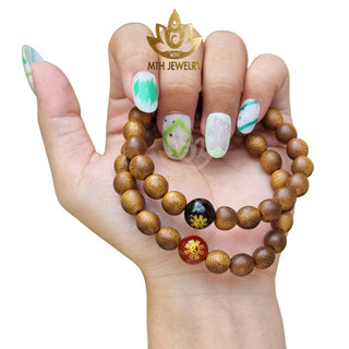 Vòng Tay Trầm Hương Tròn Đơn/108 Hạt Trầm Tốc Việt Mix Charm Bát Quái Theo Mệnh - Mộc Trầm Hương MTH