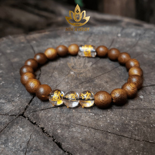 Vòng Tay Trầm Hương Tam Hợp Quý Nhân Mix Lu Thống Omani Trầm Tốc Việt - Mộc Trầm Hương MTH