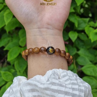 Vòng Tay Trầm Hương Tròn Đơn/108 Hạt Trầm Tốc Việt Mix Charm Bát Quái Theo Mệnh - Mộc Trầm Hương MTH