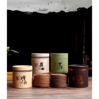 Hương cuộn Trầm Hương tự nhiên Gỗ đàn hương(1hộp 48 cuộn đơn)