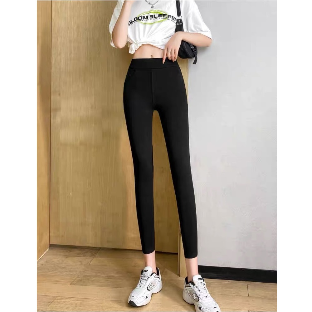 Ảnh Quần legging nữ cạp cao có túi chất liệu umi co giãn 4 chiều - Loza LQ103200 4