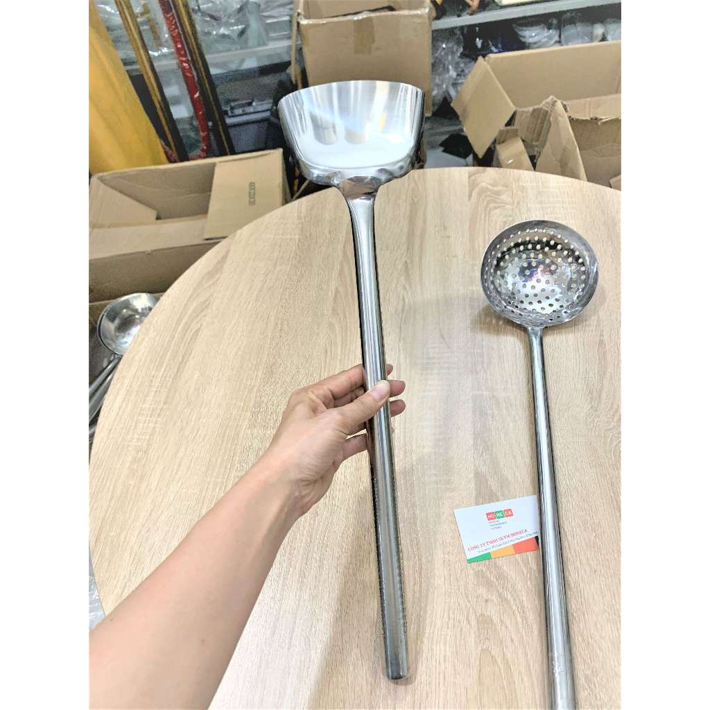 Vá xào, sạn xào CÁN GỖ, CÁN INOX (nhiều kích thước), vá lỗ inox, dụng ...