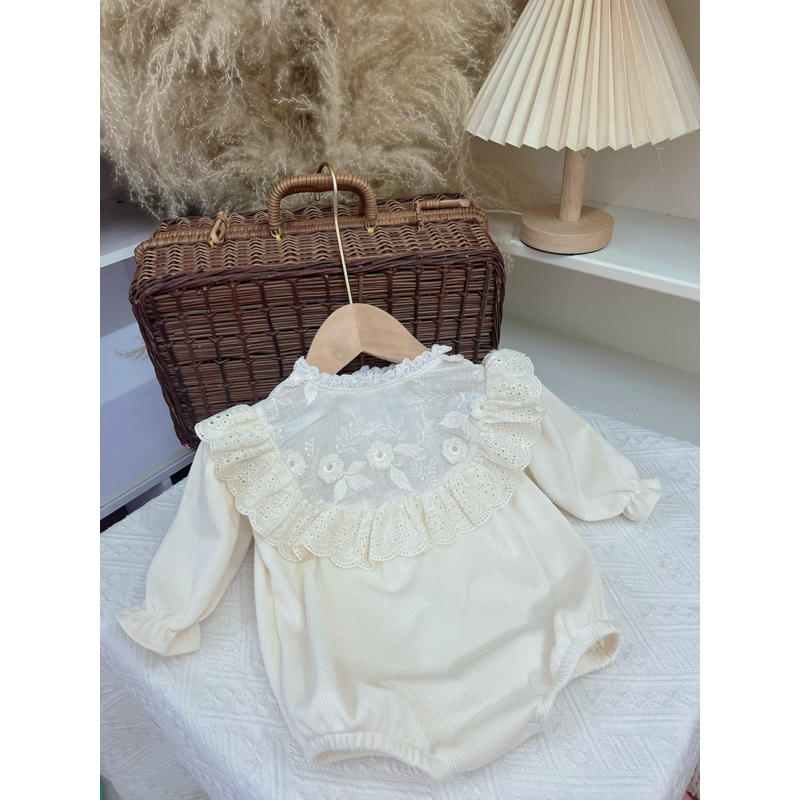 Bodysuit thu đông cho bé sơ sinh diện Tết kiểu dáng tiểu thư điệu đà Tiệm Nhà Bơ