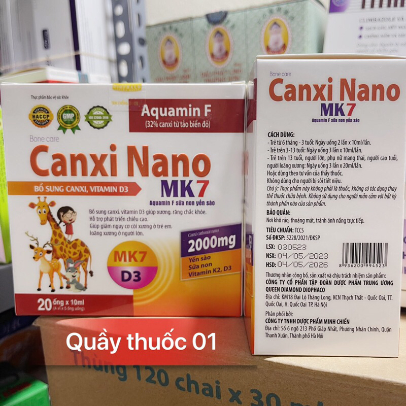 Ưu điểm Canxi Nano K2 D3 MK7 Aquamin F