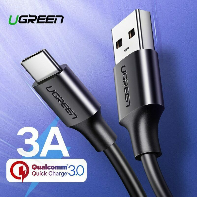 UGREEN Cavo USB 3.0 - Tipo C 1 Metro 3A - Nero (20882) - Trasferimento Dati E Ricarica Veloce