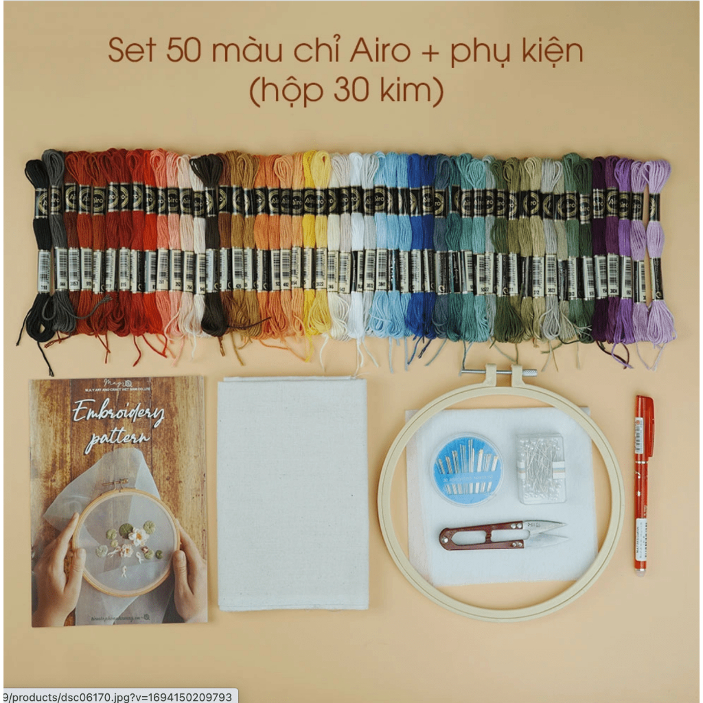 Set thêu - dụng cụ thêu cơ bản dành cho người mới bắt đầu Tiệm tạp hóa ...