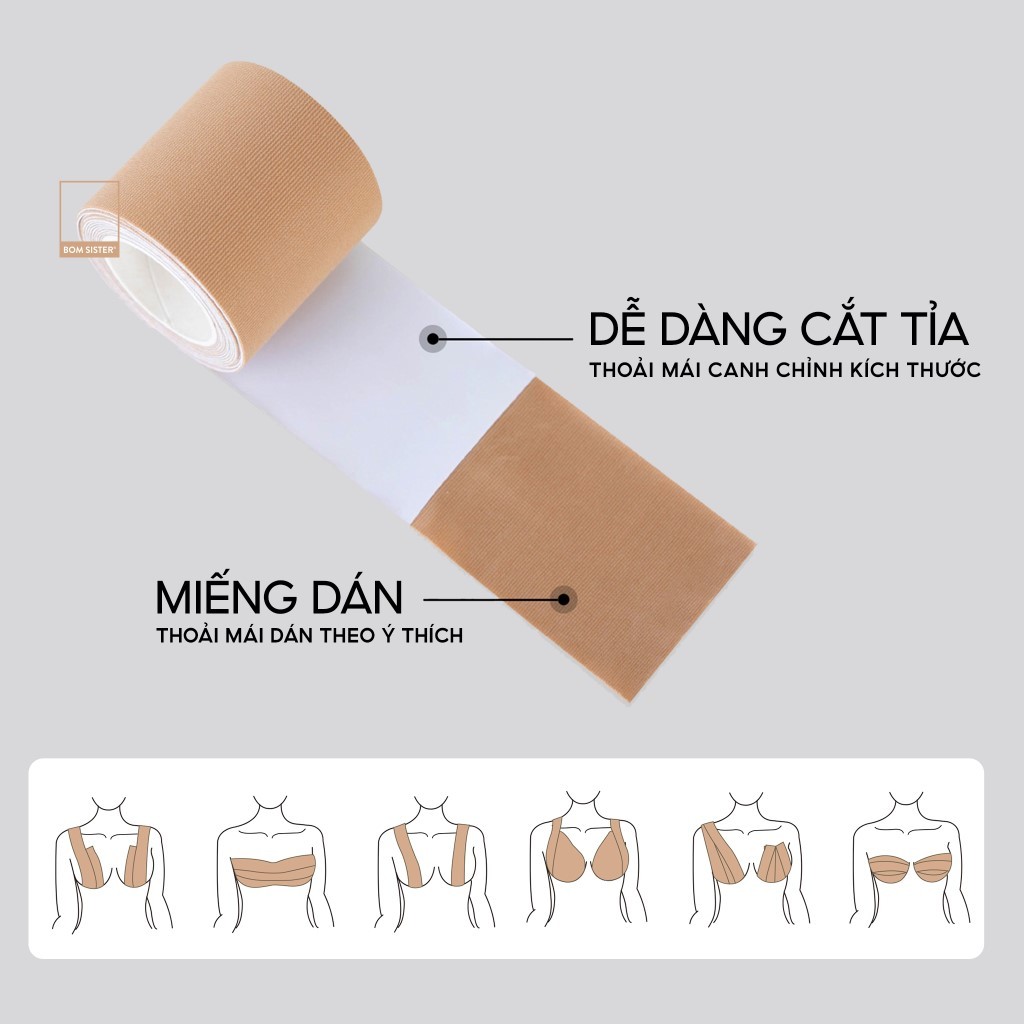 Ảnh Băng keo thời trang dán ngực, miếng dán kéo ngực, nâng ngực đa năng BOM SISTER PK0425 3