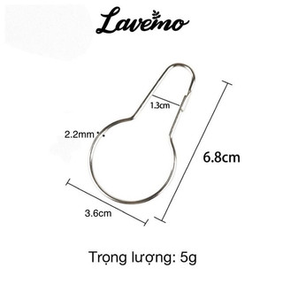 10 Móc Treo Rèm Cửa Vải, Màn Cửa Bằng Inox LAVEMO Cao Cấp Tiện Lợi Dễ Sử Dụng Không Gỉ MT04