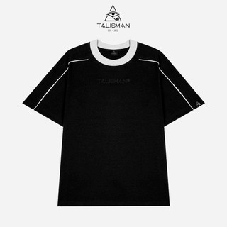 Áo Thun 1 Viền TalismanVN, Áo Viền In Cao Su Nổi, Áo Phông Nam Nữ Chất Liệu Cotton, Form Over Size 4 Màu