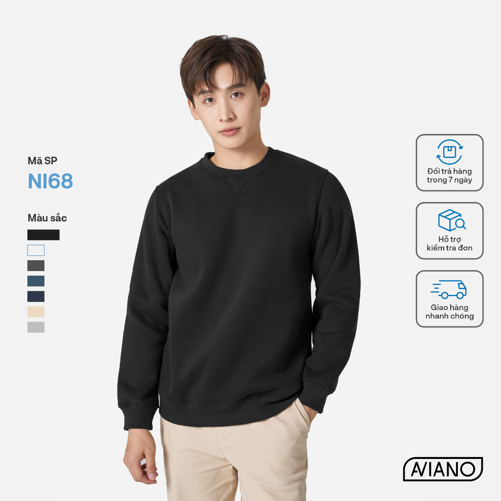 Ảnh Áo Nỉ Nam Thời Trang Trẻ Trung Chất Vải Co Dãn AVIANO 4