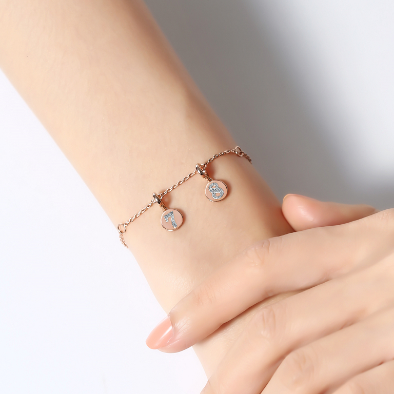 Ảnh PRIMA Lắc Tay  9K - BST Lucky Number - Thần số Học - Kết hợp với charm - 991L0349 1