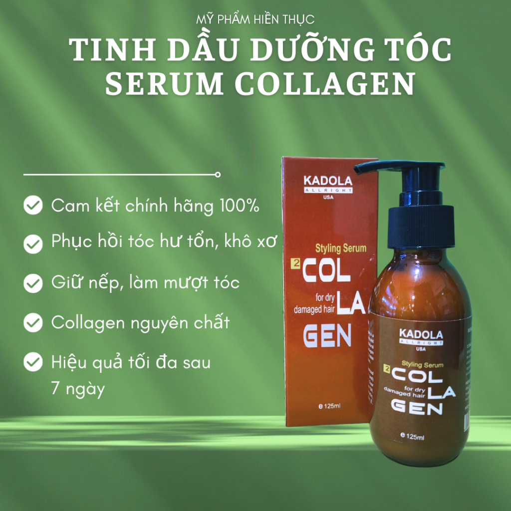 Gel mềm tạo kiểu và giữ nếp tóc Collagen KADOLA 125ML