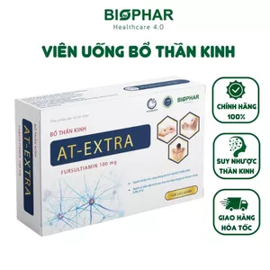 Viên uống bổ thần kinh Biophar AT Extra giảm suy nhược thần kinh, giảm tê bì chân tay - Hộp 30 viên