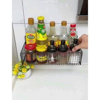 Rổ lưới sắt đa năng treo tường siêu chắc, đựng vật dụng tiện lợi kèm 2 miếng dính bám tốt.