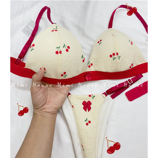 Set đồ lót, áo bralette không gọng vải xốp mềm, mát