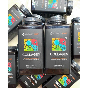 💥💥💥 Viên Uống Bổ Sung Collagen Youtheory Mens Collagen Type 1, 2 & 3 - Dành cho Nam 390 Viên Của Mỹ - Date 05/2028