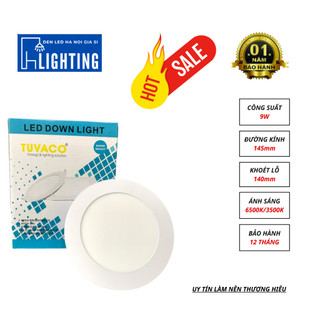 Đèn LED Âm Trần Siêu Mỏng Tuvaco 6W 9W 12W 18W | Đèn Âm Trần Ánh Sáng Trắng & Vàng, Tiết Kiệm Điện, BH 1 Năm