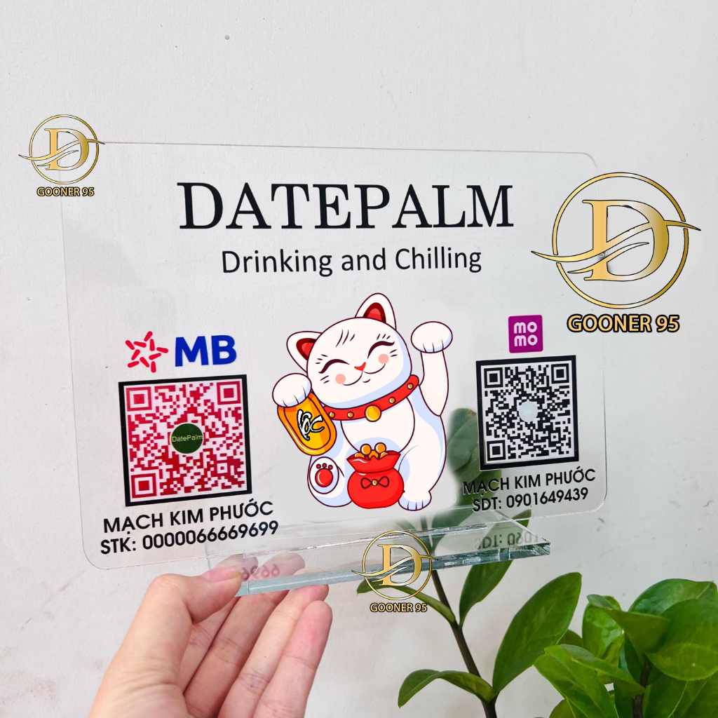 Bảng quét mã qr code mèo thần tài độc đáo, ấn tượng ,thiết kế theo yêu ...