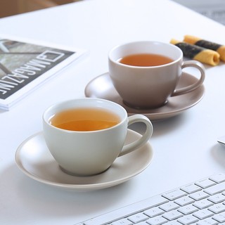 Ly gốm 200ml phong cách cổ điển, tách sứ phù hợp uống trà nóng, capuchino, latte TS07 - maydecor