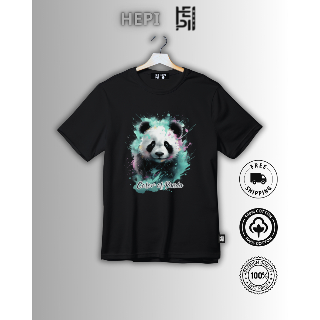 Áo thun Hepi "Color of Panda" 100 Cotton 235 GSM Shopee Việt Nam