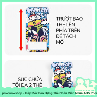 [Sẵn VN - Hỏa Tốc] Dây Móc Bao Đựng Thẻ Nhân Viên Dọc Nhựa ABS Phong Cách Nhân Vật Hoạt Hình Vui Nhộn Funny