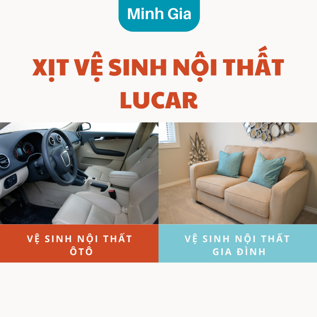 Nước Tẩy Rửa Vệ Sinh  LUCAR EST.2019 Vệ Sinh Ghế Da Ô Tô, Sofa, Túi Xách