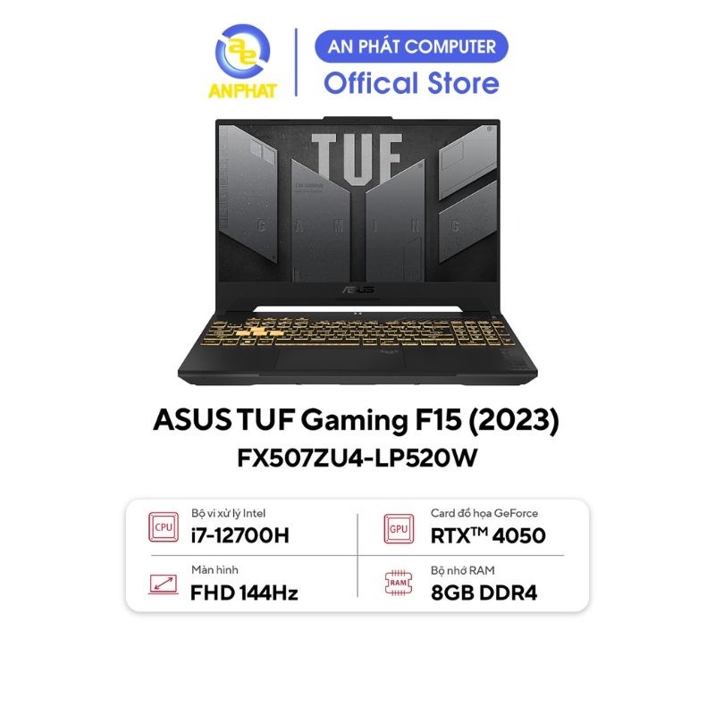Laptop Asus TUF Gaming F15 FX507ZU4-LP520W Intel® Core i7-12700H & RTX 4050 6GB