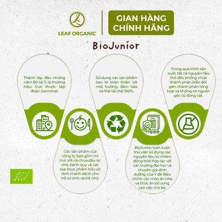 Mì nui ăn dặm hữu cơ cho bé hình chữ cái Bio Junior 200g (Từ 8 tháng tuổi)