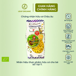 Mì nui ăn dặm hữu cơ cho bé hình vỏ sò Bio Junior 200g (Từ 10 tháng tuổi)