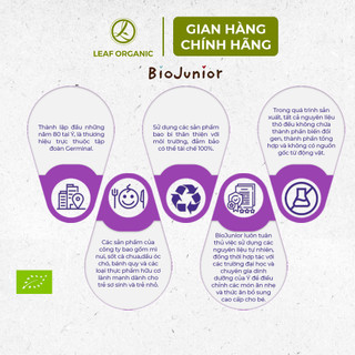 Mì nui ăn dặm hữu cơ cho bé hình vỏ sò Bio Junior 200g (Từ 10 tháng tuổi)