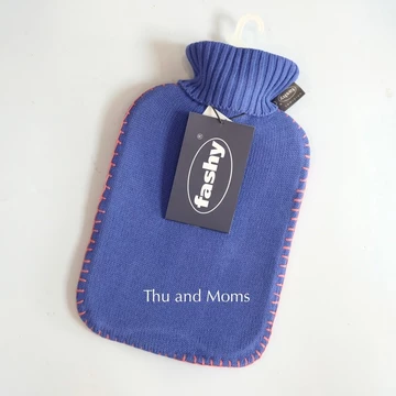 Túi chườm Fashy nhập khẩu Đức size 2L bọc len màu xanh tím - túi chườm nóng lạnh - túi chườm bụng kinh