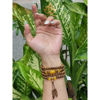 Vòng Tay Trầm Hương Tròn Đơn/108 Hạt Trầm Tốc Việt Mix Charm Bát Nhã Tâm Kinh - Mộc Trầm Hương MTH