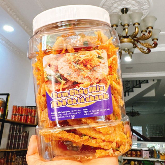 Cơm Cháy Lắc Khô Gà Lá Chanh loại 1 - Hủ 500gr