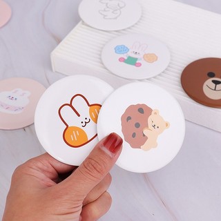 MEOWU Gương Trang Điểm Mini Hình Tròn Phong Cách Hàn Quốc Tiện Dụng Nhỏ Gọn