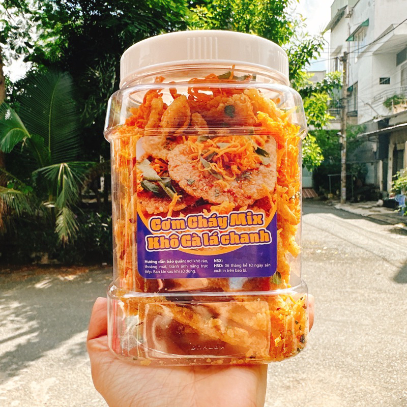 Cơm Cháy Lắc Khô Gà Lá Chanh loại 1 - Hủ 500gr