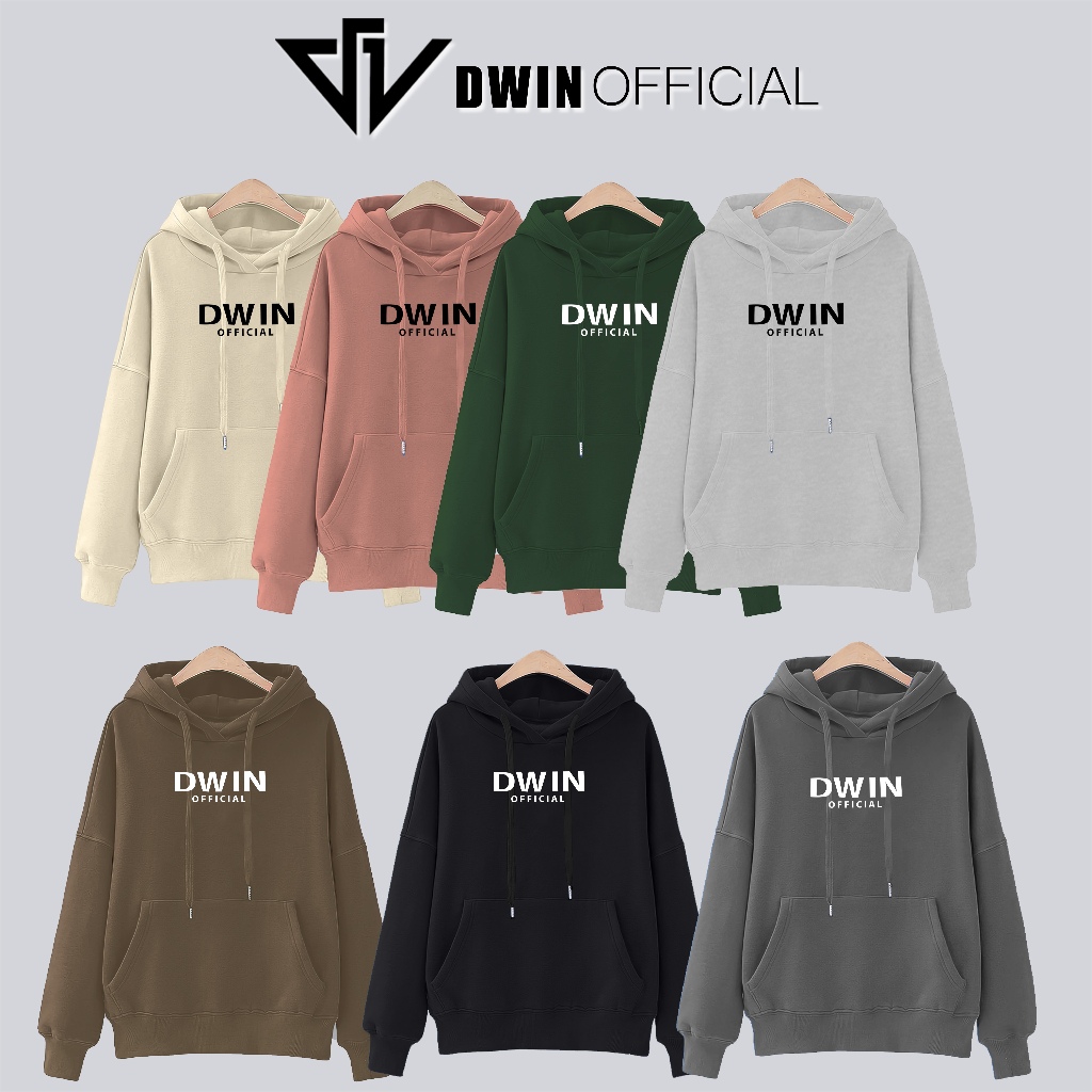 Áo Hoodie khoác nỉ Nam Nữ Unisex DWIN basic Nam Nữ form rộng zip oversize local brand