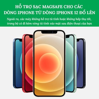 Giá Đỡ Điện Thoại Trên Ô Tô Kiêm Sạc Magsafe Không Dây Hít Nam Châm 15W Gắn Lỗ Thông Gió Xe Hơi Cho iP 12 13 14 15